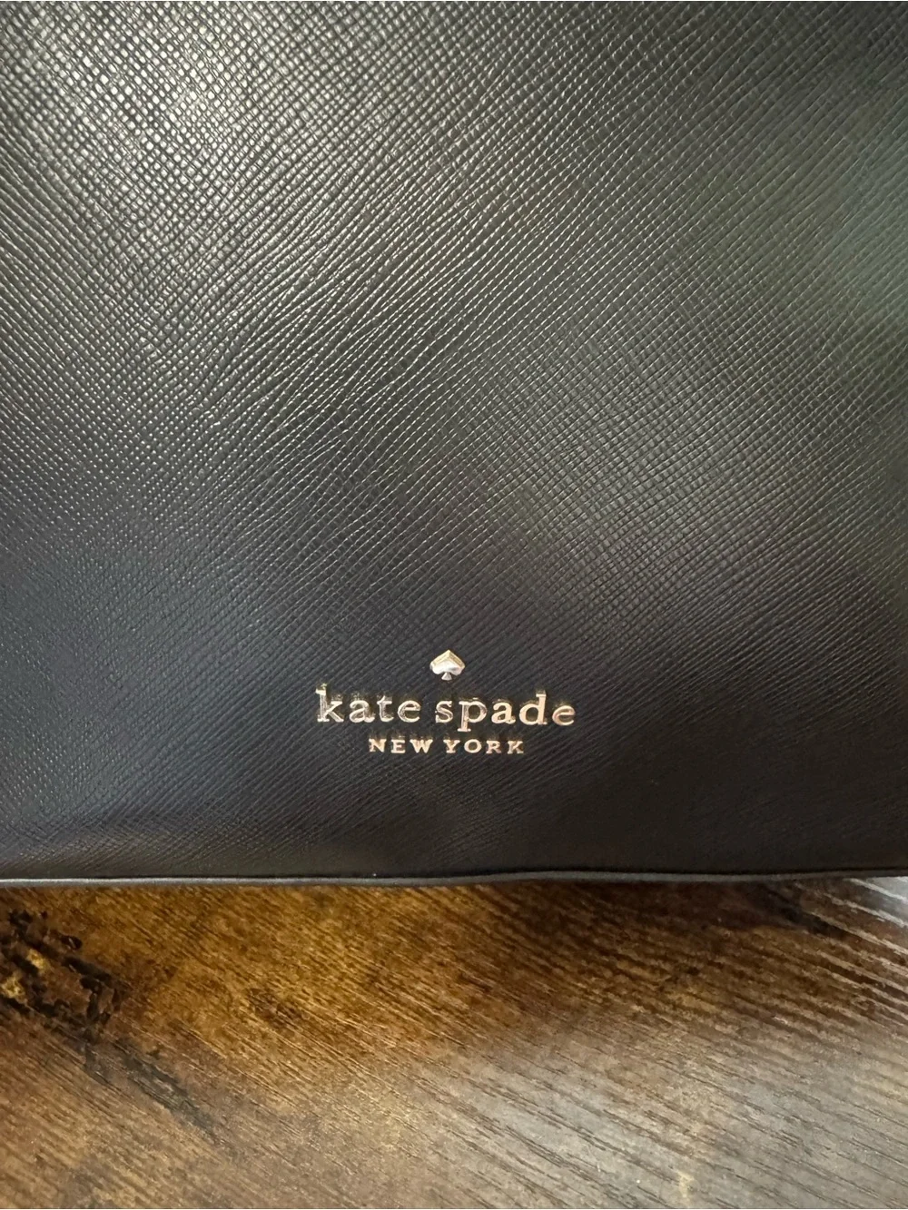 Kate Spade New York Black Saffiano Leather Shoulder Bag Hobo Tote